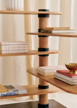Sezane La Sélection Vintage|Bibliothèque D'angle Italienne Vintage Sycomore
