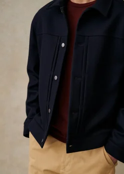 Sezane Vestes laine|Blousons|Blouson Milton Marine