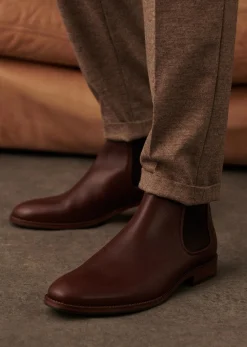 Sezane Chaussures|Bottines Chelsea Woody Cuir Tradition Camel