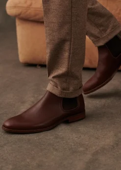 Sezane Chaussures|Bottines Chelsea Woody Cuir Tradition Camel