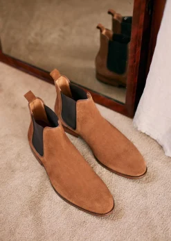 Sezane Chaussures|Bottines Woody Daim Camel