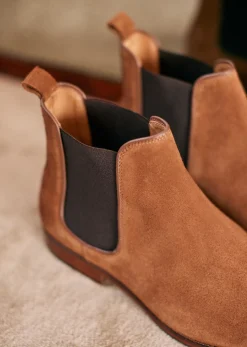Sezane Chaussures|Bottines Woody Daim Camel