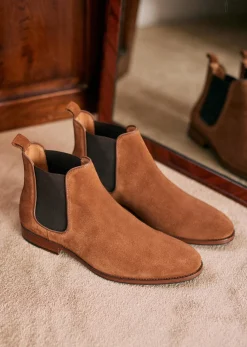 Sezane Chaussures|Bottines Woody Daim Camel