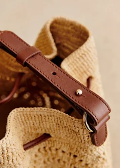 Sezane Paniers & Pochettes|Bourse Alma Raphia Naturel