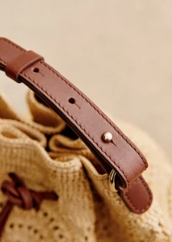 Sezane Paniers & Pochettes|Bourse Alma Raphia Naturel