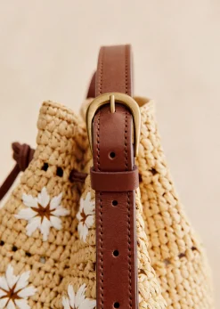 Sezane Nos Sacs Iconiques|Maroquinerie|Bourse Mini Farrow Raphia