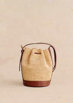 Sezane Nos Sacs Iconiques|Maroquinerie|Bourse Mini Farrow Raphia
