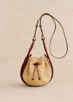Sezane Paniers & Pochettes|Bourse Mini Zélie Raphia Naturel