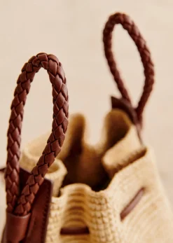 Sezane Paniers & Pochettes|Bourse Mini Zélie Raphia Naturel