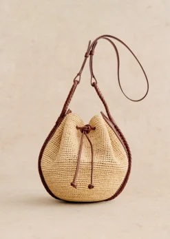 Sezane Paniers & Pochettes|Bourse Zélie Raphia Naturel