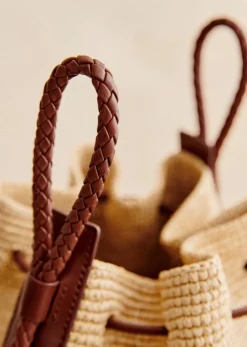 Sezane Paniers & Pochettes|Bourse Zélie Raphia Naturel