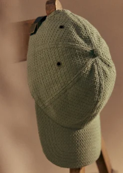 Sezane Accessoires|Casquette Chase Gaufré Vert