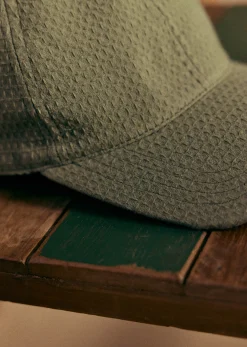 Sezane Accessoires|Casquette Chase Gaufré Vert