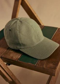 Sezane Accessoires|Casquette Chase Gaufré Vert