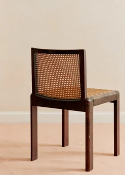 Sezane La Sélection Vintage|Chaise En Cannage Vintage Chêne teinté