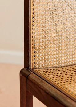 Sezane La Sélection Vintage|Chaise En Cannage Vintage Chêne teinté