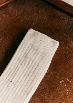 Sezane Accessoires|Chaussettes Dorian Blanc Moucheté Multico
