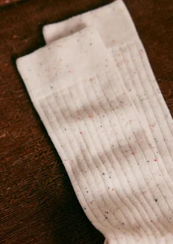 Sezane Accessoires|Chaussettes Dorian Blanc Moucheté Multico