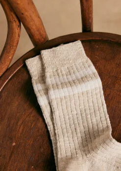 Sezane Accessoires|Chaussettes Leon Beige Chiné