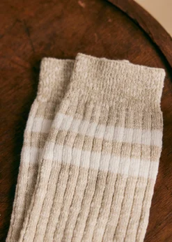 Sezane Accessoires|Chaussettes Leon Beige Chiné