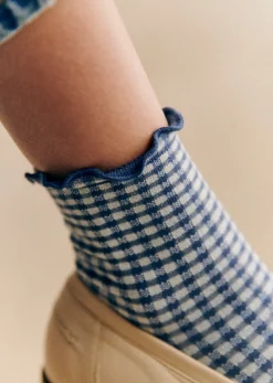 Sezane Chaussettes|Chaussettes Vichy