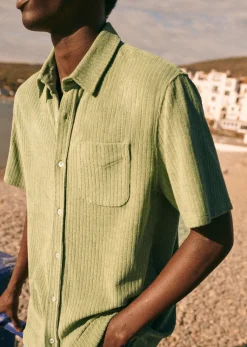 Sezane Le Bain|Chemises manches courtes|Chemise Aldo Vert Clair
