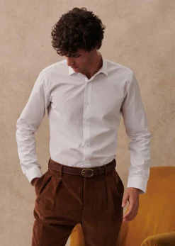 Sezane Costumes|Chemises formelles|Chemise Allen Pinpoint Blanc