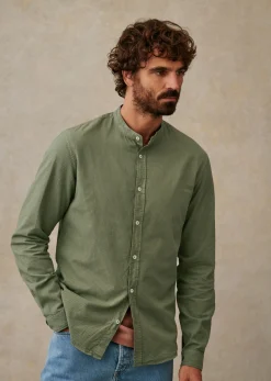 Sezane Chemises col mao|Chemises rayures|Chemise Benny Coton Lin