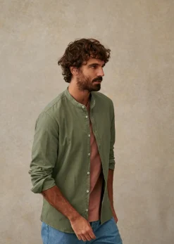 Sezane Chemises col mao|Chemises rayures|Chemise Benny Coton Lin