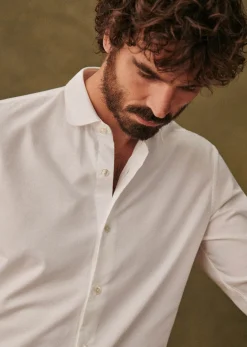 Sezane Costumes|Chemises formelles|Chemise Bruce Pinpoint Blanc