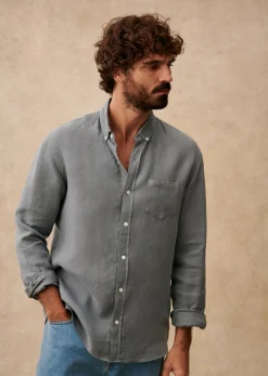 Sezane Chemises lin|Le Bain|Chemise Charlie Lin