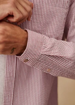 Sezane Chemises rayures|Chemises seersucker|Chemise Charlie Seersucker
