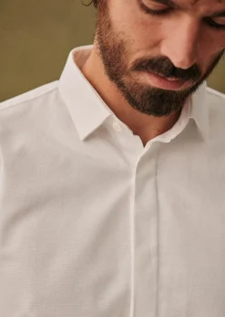 Sezane Costumes|Chemises formelles|Chemise Garvin Pinpoint Blanc