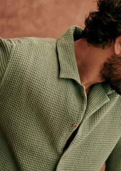Sezane Chemises manches courtes|Chemise Holt Gaufrée