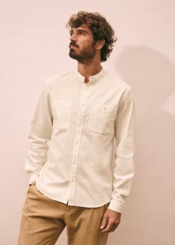 Sezane Chemises col mao|Chemises coton lin|Chemise Leone Blanc