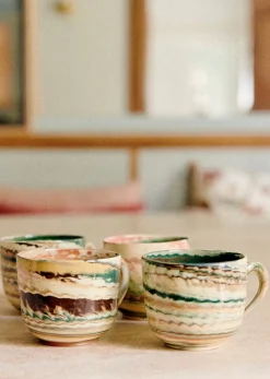 Sezane Les Invités|La Vaisselle|Coffret De 4 Tasses - Florence Girod Terre Mêlée