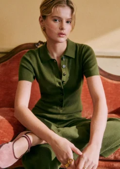 Sezane Combinaisons|Tous les Pantalons & Combinaisons|Combinaison Laurence Kaki