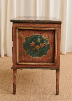 Sezane La Sélection Vintage|Commode Italienne Décorée Vintage Teck