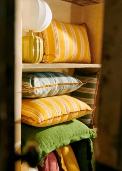 Sezane Les Tissus|Coussin Rayures Amalfi -  Grand Modèle