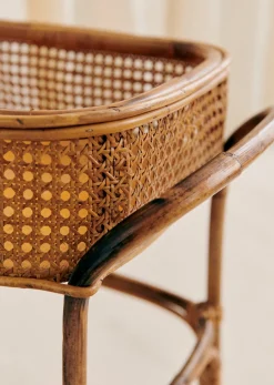 Sezane La Sélection Vintage|Desserte En Cannage à Roulettes Vintage Rotin
