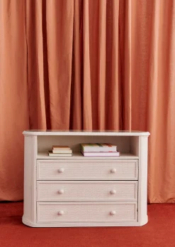 Sezane La Sélection Vintage|Ensemble De Chambre Vintage En :  porte Manteau, Commode Et Miroir Rotin