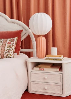 Sezane La Sélection Vintage|Ensemble De Chambre Vintage : Tête De Lit Et Paire De Chevets Rotin