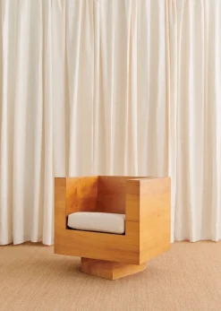 Sezane La Sélection Vintage|Fauteuil Cubique Vintage Bouleau