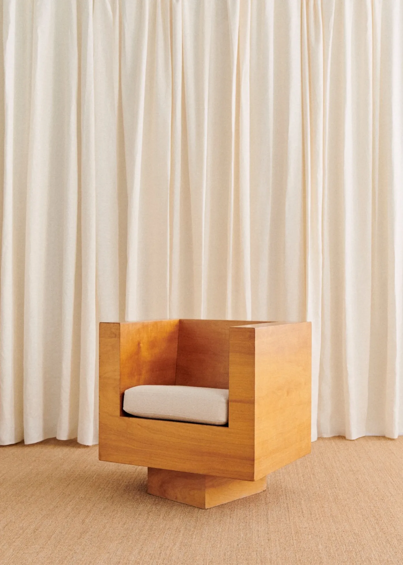Sezane La Sélection Vintage|Fauteuil Cubique Vintage Bouleau