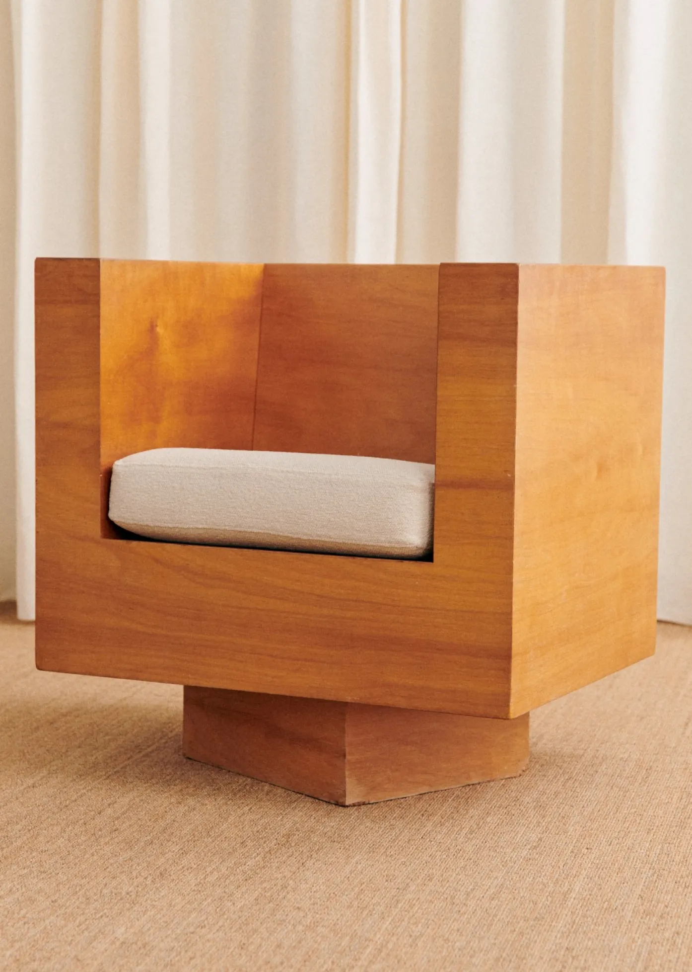 Sezane La Sélection Vintage|Fauteuil Cubique Vintage Bouleau