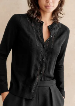 Sezane Maille|Gilet Eleanor Noir
