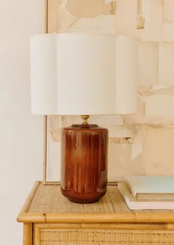 Sezane Les Lumières|Lampe Mezzo - Caramel Abat-jour Boléro - Jute Écru