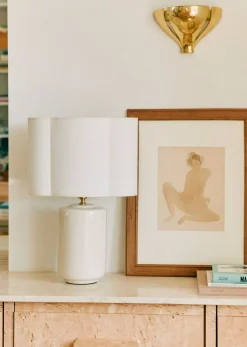 Sezane Les Lumières|Lampe Mezzo - Crème Abat-jour Boléro - Jute Écru
