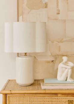 Sezane Les Lumières|Lampe Mezzo - Crème Abat-jour Boléro - Jute Écru