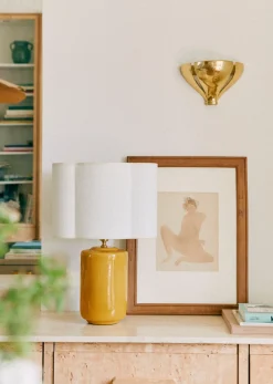 Sezane Les Lumières|Lampe Mezzo - Safran Abat-jour Boléro - Jute Écru